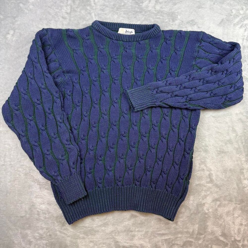 Pringle Women's Navy and Blue Jumper